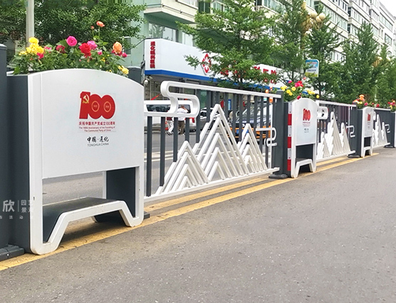 【中央花箱】山水印象不銹鋼道路花箱護欄