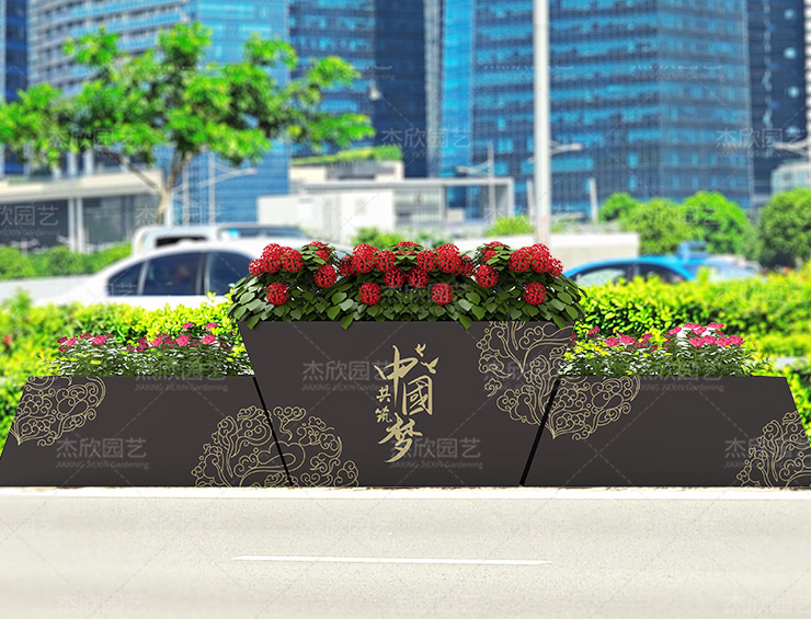 盛世中華不銹鋼花箱鋁板花箱設(shè)計師款