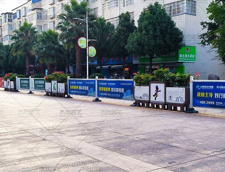 不銹鋼道路花箱護欄飛龍在天定制款