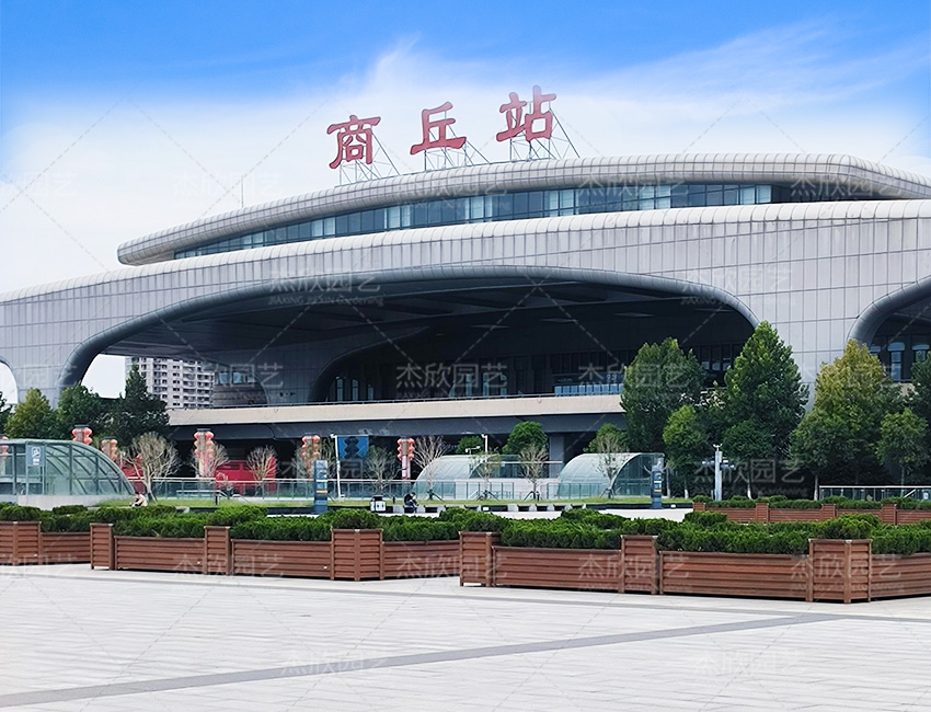 鋁合金花箱大型廣場擺放效果